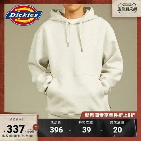 Dickies新款秋冬男女情侣同款Logo加绒连帽美式卫衣商品大图