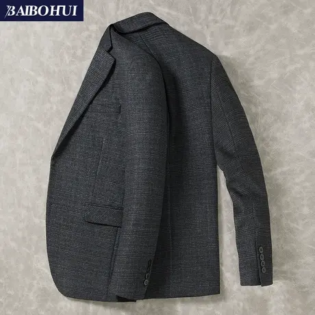 中年男士西服上衣秋季新款时尚韩版商务休闲小西装男修身单件上衣图片