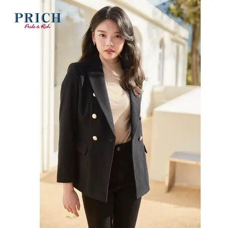 【直播专享】PRICH2021年冬季新款含羊毛西服外套女图片