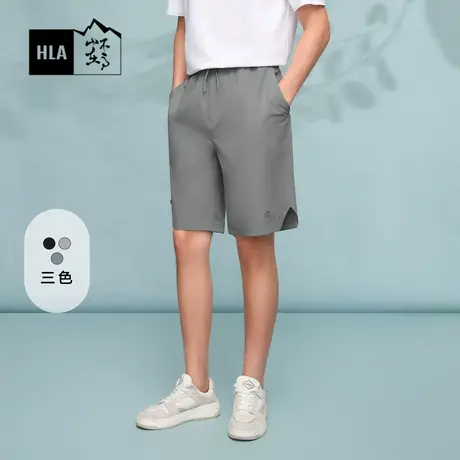 HLA/海澜之家循迹山不在高系列休闲中裤24春夏新弹力松紧腰中裤男图片