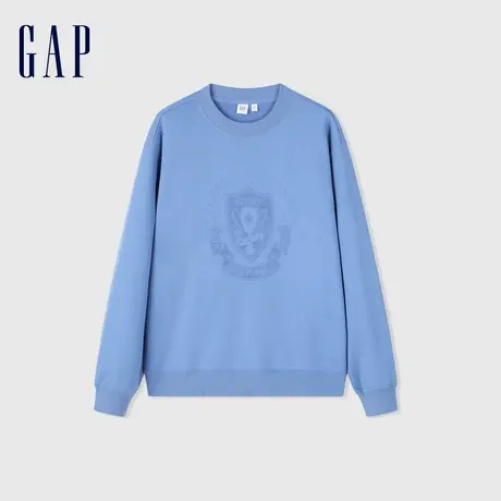 Gap男女装春季2024新款LOGO学院风宽松休闲卫衣运动情侣装885515商品大图