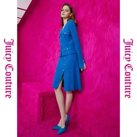 Juicy Couture橘滋秋女装年新款明媚克莱因皇冠肌理感毛织外套图片