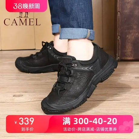 Camel/骆驼男鞋24春季新款真皮户外休闲鞋男士时尚运动皮鞋商品大图