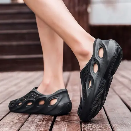 夏季雨鞋男款时尚钓鱼水鞋户外涉水鞋厨房防滑厨师水鞋洗车防水鞋商品大图