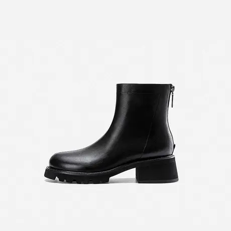 Nine West/玖熙2022年冬季新款时装靴女圆头粗高跟短靴图片