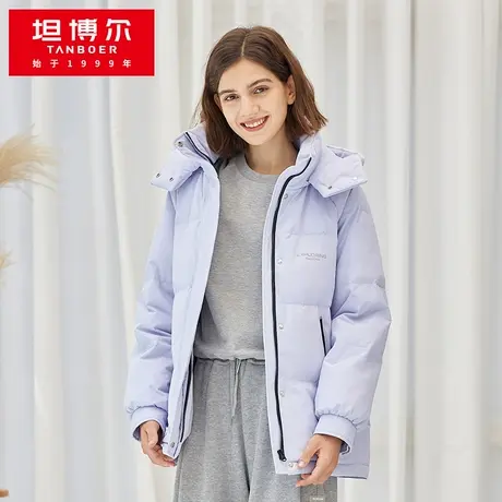 坦博尔短款羽绒服女韩版工装学院风潮流保暖小个子外套反季清仓商品大图