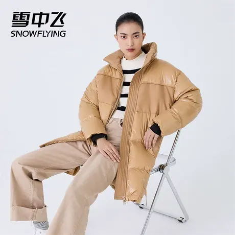 雪中飞2023秋冬新品时尚休闲系列中长款女保暖羽绒服图片