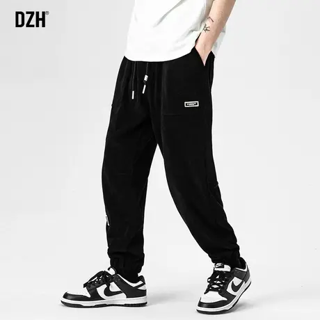 男士灯芯绒男裤2023新款高街裤子休闲百搭束脚裤男潮牌潮流运动裤商品大图