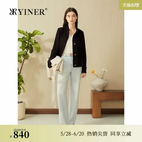 【美拉德】YINER音儿专选2025春季新款法式显瘦风衣收腰短款外套商品大图