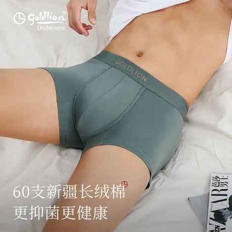 金利来男士内裤纯棉平角四角裤新款短裤名高正品牌档抗菌透气棉质商品大图