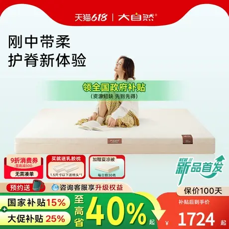 【重磅新品森屿HT5】大自然护脊山棕床垫多规格护腰抗菌防螨硬垫商品大图