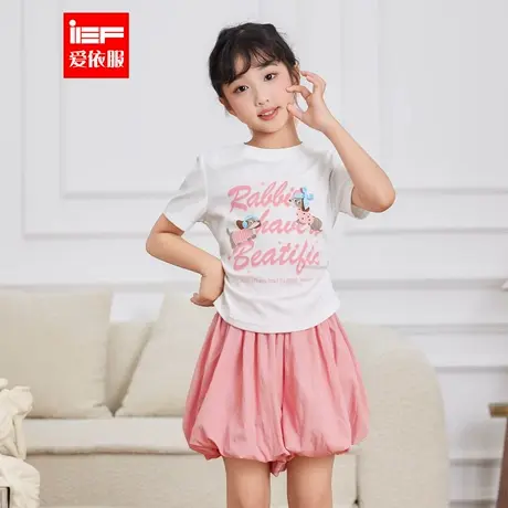 MINIIEF【爱依服童装】2025夏季新款韩系风时尚洋气女童上下套裤商品大图