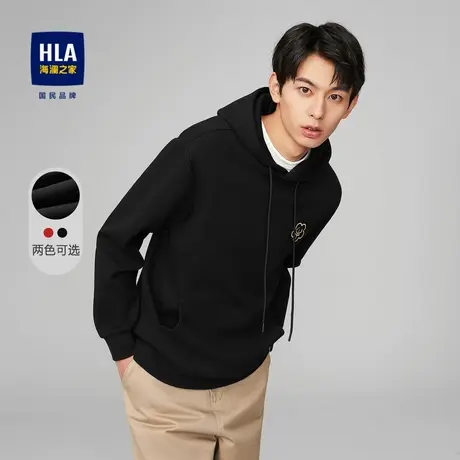 HLA/海澜之家休闲卫衣中国之年贺岁春夏连帽精致刺绣装饰套头衫男商品大图