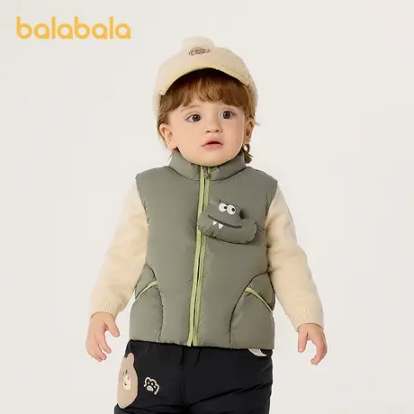 巴拉巴拉balaOne儿童羽绒马甲女童男童外套上衣新款童装2025秋冬商品大图