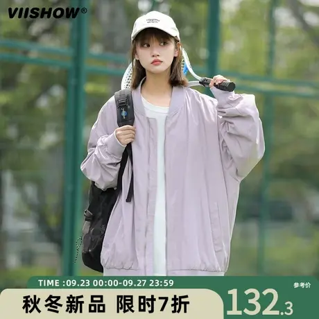 VIISHOW棒球服男牌飞行员夹克潮流复古宽松休闲春秋工装外套男士图片