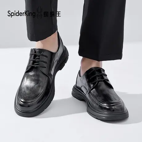 蜘蛛王男鞋2026新款真皮休闲皮鞋男士商务正装软底工作公务通勤鞋商品大图