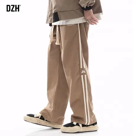 男士美式复古裤子男灯芯绒休闲裤男款秋季男裤2023新款工装直筒裤商品大图