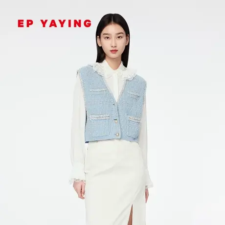 [小香风]EP YAYING雅莹女装 优雅绵羊毛针织马甲 商场同款9002A商品大图