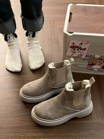 东北雪地靴2023新款秋冬棉鞋面包鞋百搭加绒保暖防滑厚底短靴女图片