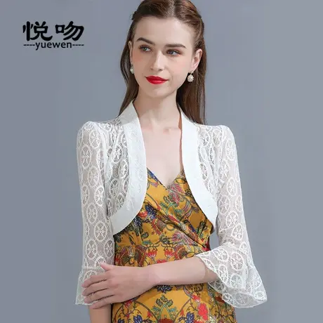 蕾丝小香风短外套2024年新款女小披肩夏百搭短款旗袍外搭薄款开衫图片