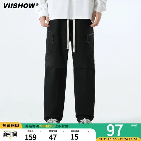 VIISHOW港风宽松机能工装裤男士长裤春季ins复古百搭休闲裤子男装商品大图