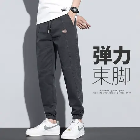 春季春秋款潮牌男装工装休闲裤男士束脚九分夏季男裤哈伦裤子男款商品大图