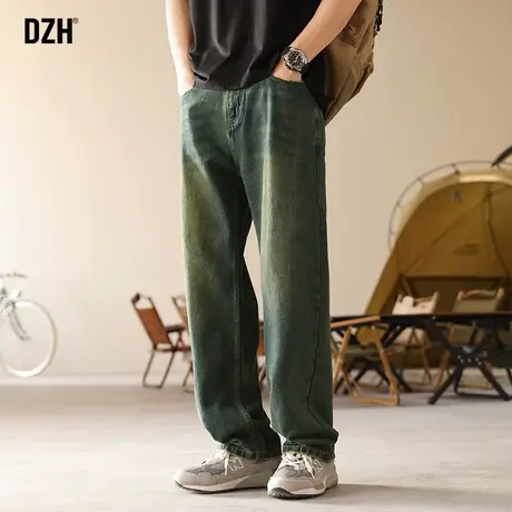 男士复古做旧牛仔裤男春秋款直筒潮牌休闲裤子2024新款老爹裤百搭商品大图