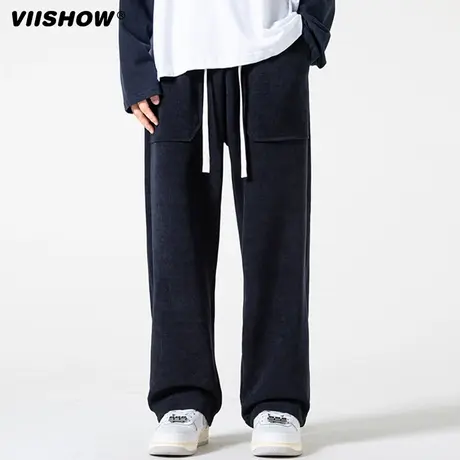 VIISHOW工装裤子男士春秋季新款宽松直筒阔腿美式男生休闲长裤商品大图
