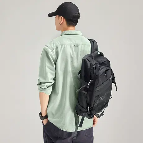 Modi Nick/摩帝尼克复古水洗男士纯棉衬衫日系长袖潮牌舒适男上衣图片