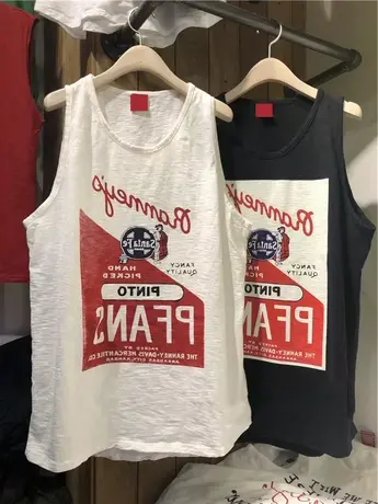 美式复古纯棉吊带坎肩背心无袖t恤女夏季设计感小众外穿宽松上衣图片