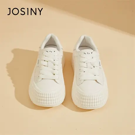 Josiny/卓诗尼板鞋2024新款春季运动增高厚底休闲鞋百搭小白鞋女商品大图