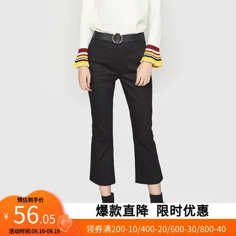 【断码XS/S】艾格2023春季新品女装时尚百搭休闲喇叭裤W819商品大图