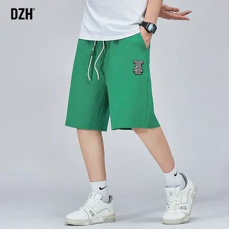 男士篮球裤男短裤男款运动绿色裤子休闲百搭美式五分裤宽松大裤衩商品大图