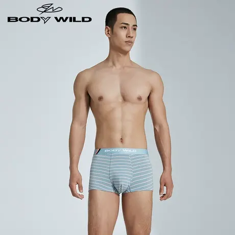 body wild宝迪威德舒莫条纹装腰平角裤ZBN23RJ1图片