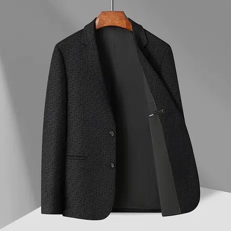 2024秋季新款西装上衣中年爸爸西服外套高级花纹单西上衣商务休闲商品大图