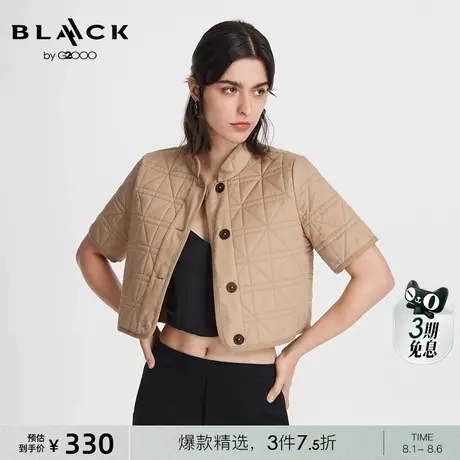 【夹棉短外套】G2000女装夏秋商场同款时尚舒适立领短袖夹克外套商品大图