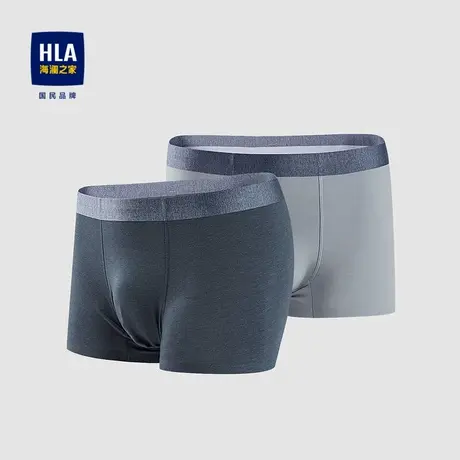 HLA/海澜之家两条装针织平角短裤舒适简约内裤男商品大图