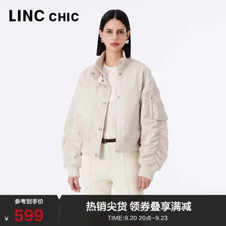 LINCCHIC金羽杰羽绒服女潮酷飞行员夹克短款羽绒服女冬季外套1101商品大图