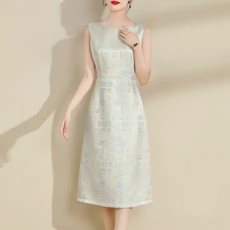 水墨青华2024春装新品百搭背心裙修身打底无袖连衣裙马甲裙连身裙商品大图