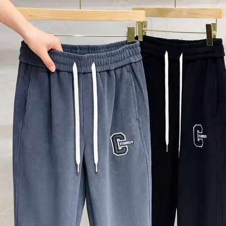 裤子潮牌男士秋季裤子休闲裤男束脚裤运动卫裤宽松男裤春秋款长裤商品大图