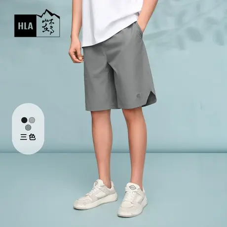 HLA/海澜之家循迹山不在高系列休闲中裤24春夏新弹力松紧腰中裤男商品大图