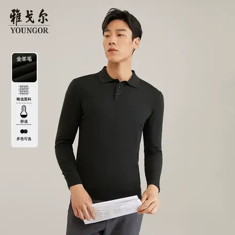 【含羊绒】雅戈尔官方羊毛衫商务休闲保暖长袖POLO衫4772图片