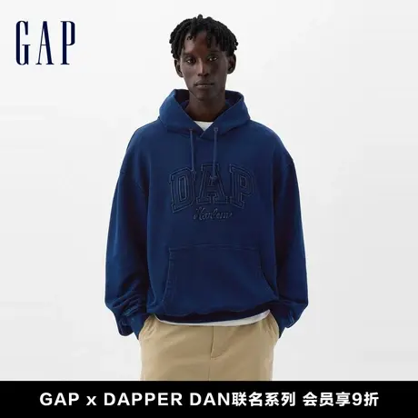 【DAP联名系列】Gap男女装2024春季新款复古水洗连帽卫衣891362商品大图