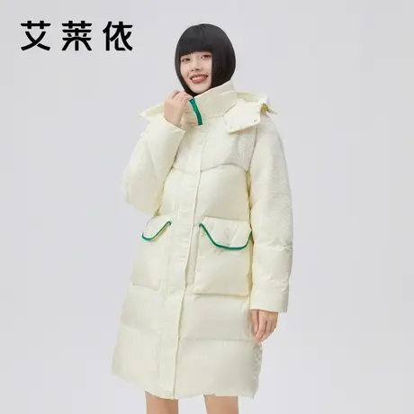 艾莱依新款羽绒服女2022秋冬季新款设计感时尚大牌设计潮款外套商品大图