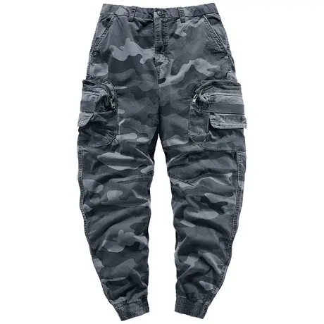 VIP迷彩裤男士多口袋伞兵裤宽松束脚工装裤潮牌ins运动休闲长裤子商品大图