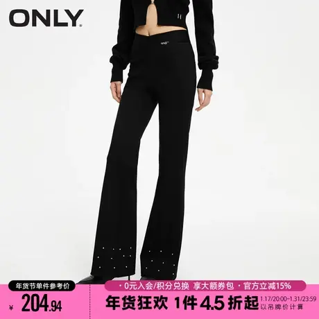 ONLY2023秋季新款时尚百搭显瘦高腰喇叭裤长裤休闲裤女|123414029商品大图