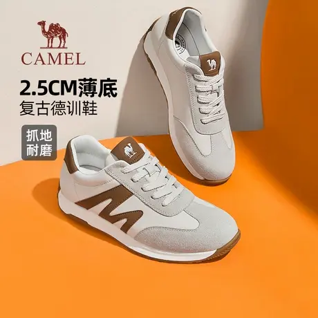 骆驼板鞋男2025秋季新款情侣舒适百搭松弛感休闲鞋复古薄底德训鞋商品大图