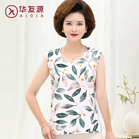 老人背心女纯棉中老年妈妈汗衫奶奶打底内衣夏季老人打底跨栏背心图片