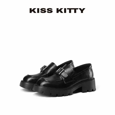 KISSKITTY百搭玛丽珍乐福鞋夏季新款厚底增高单鞋JK小皮鞋女单鞋图片