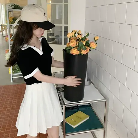 甜辣妹正肩短袖T恤女装设计感小众夏季韩系chic别致独特短款上衣图片